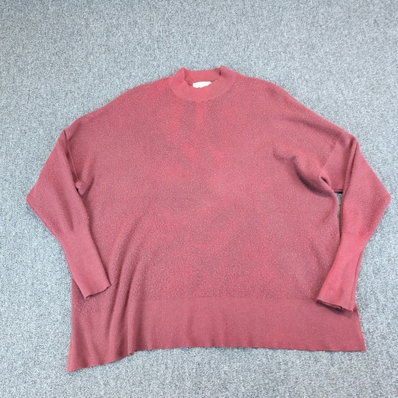 Altar'd State Boho Oversized Mock Neck Sweater Women M/L Burgundy T4070 — photo 2